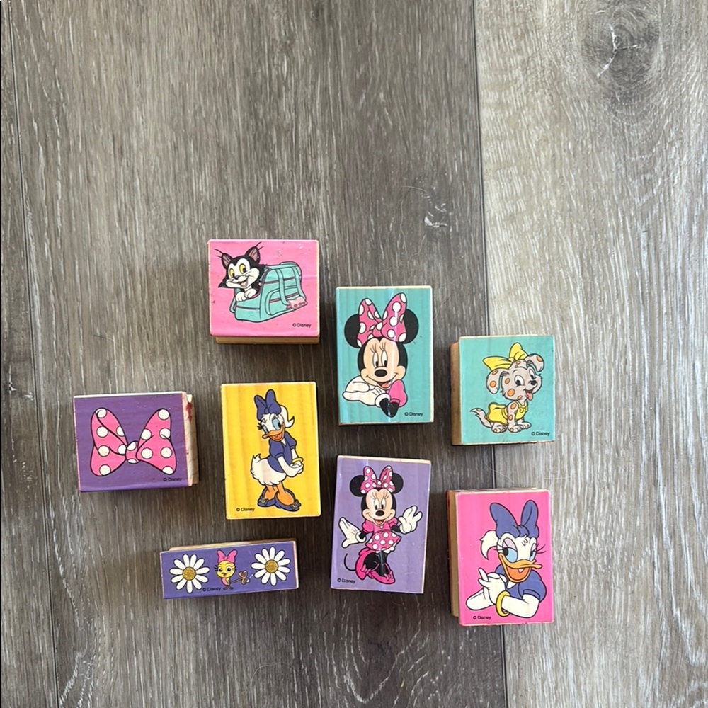 Disney Character Wooden Stamp Set